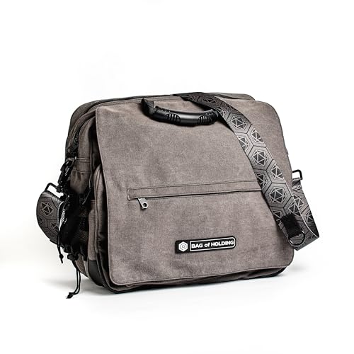 Rollacrit Bag of Holding Canvas Messenger Bag for Dice, Books, Miniatures & Laptop