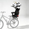 Kids Rear Bike Seat for Children Aged 2-8 - Black - Safety & Comfort