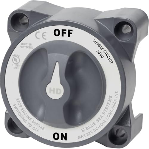 Blue Sea Systems HD-Series 500A On/Off Battery Switch Marine Safe Waterproof
