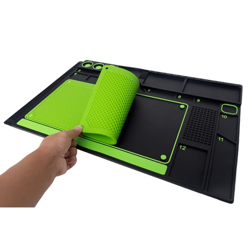 Fly Tying Mat & Storage Station – Magnetic Workspace & Measurement Guide