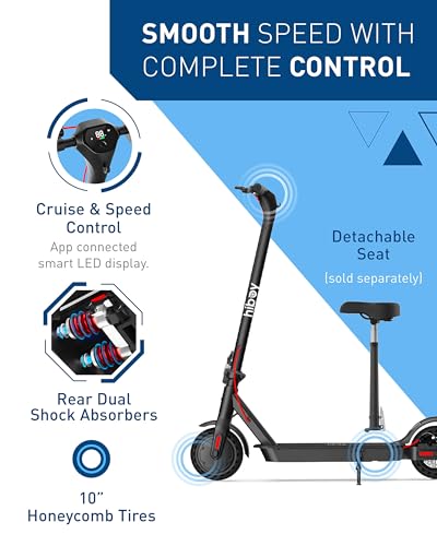 Electric Scooter for Adults KS4 Pro 25-Mile Range 19 MPH Dark Black