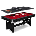 Hathaway Spartan 6 Ft Multi-Game Table with Pool & Ping Pong - Space-Saving Combo
