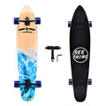 Seething 42-Inch Longboard Skateboard Cruiser Pintail - A-Sea Wave Variation