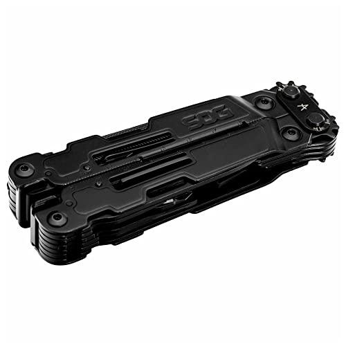 SOG PowerAccess Deluxe Heavy Duty Multi-Tool Black - 21 Tools, Stainless Steel, Nylon Sheath