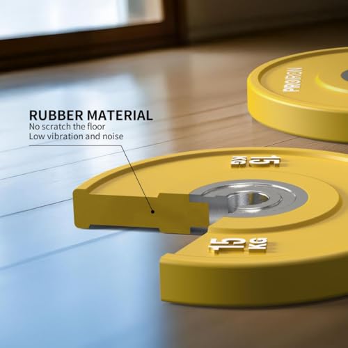 15KG Rubber Bumper Weight Plate for Olympic Barbell - Floor Protection & Shock Absorption