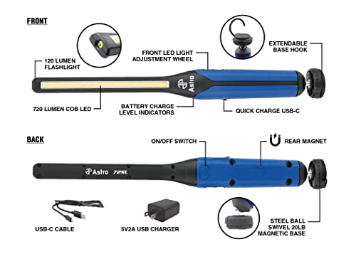 AP Astro Tools Rechargeable LED Slim Work Light 720 Lumens USB-C