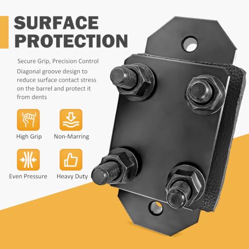 Black Heavy Duty Barrel Vise Clamp for 0.67-1.375 Inch Barrels - Surface Protection