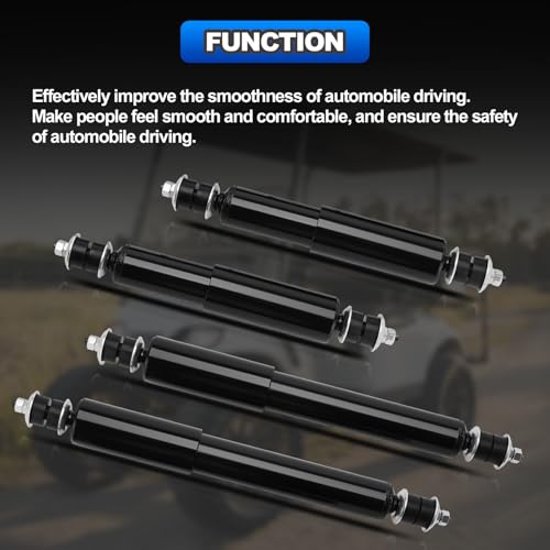 4 Pack Front and Rear Shock Absorbers for EZGO TXT Golf Carts 1994+ Replacement Set