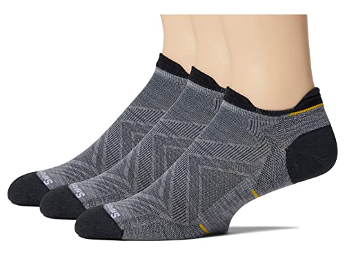 Men's Run Zero Cushion Low Ankle Running Socks - Light Gray 3-Pack, X-Large