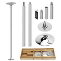 PRIOR FITNESS Silver Dance Pole 45mm, CE Certified Safety Home Pole for Beginners