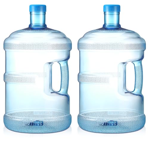 3 Gallon Water Jug Set - Reusable Plastic Water Bottles with Handles for Camping Outdoor Travel