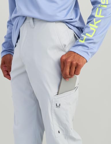 HUK Men's Icon Pro Cargo Pants - Performance Fishing, Harbor Mist, Size 36 Regular