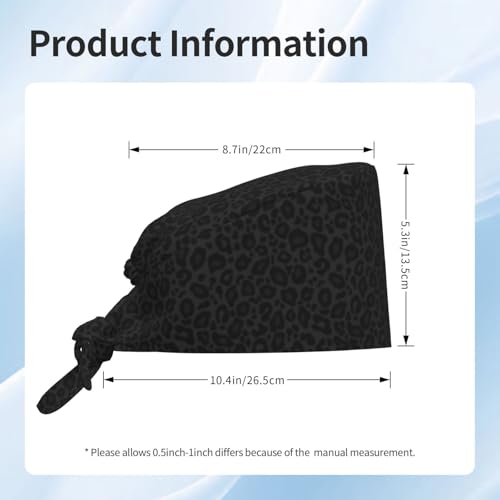 Working Cap Women Men Bandage Tie Hats Scrub Nursing Doctor Surgeon Black 21