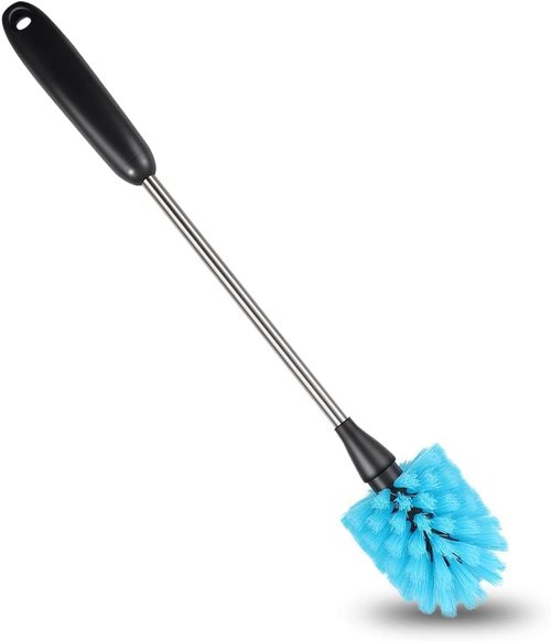 Bottle Brush,15-inch Long, Bottle Brush Cleaner, Bottle Scrubber, Kitchen Scrub Brush Suitable for Water Bottles, Cups, Glasses, Baby Bottles, Wine Glasses, (1, Blue)