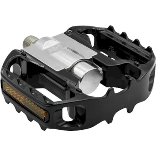 Mikashima FD-7 Wide Bicycle Pedal Black - Foldable Aluminum Alloy Cycling Pedal