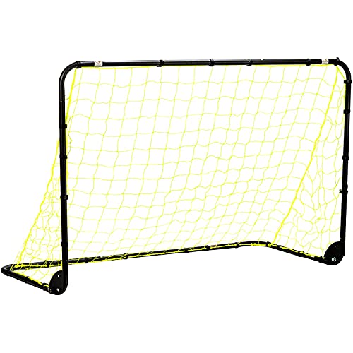 Franklin Sports Folding 6' x 4' Steel Soccer Goal - Quick Setup, Portable, Black