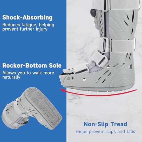 Mathgetin Large Air Cam Walker Fracture Boot for Foot & Ankle Recovery - Tall Orthopedic Walking Boot