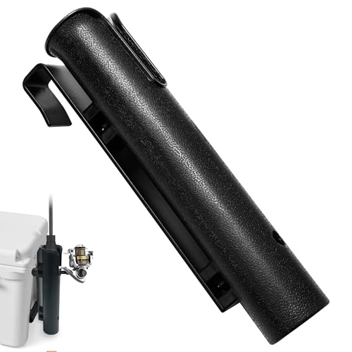 Omoojee Black Wall-Mounted Fishing Rod Holder for YETI & RTIC Coolers