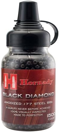 Umarex USA Hornady .177 Black Diamond Steel BBs - 1,500 Count for Precision Shooting