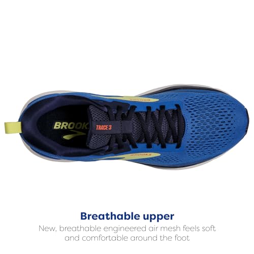 Brooks Men’s Trace 3 Neutral Running Shoe 8.5 Blue Peacoat Yellow