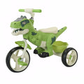 VIZZTY Dinosaur Kids Tricycle with Music & Storage Basket - Green, 3-7 Years