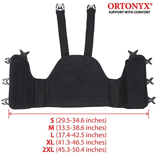 ORTONYX XL Chest Support Brace Post-Surgery Thorax Recovery Vest Black/Gray
