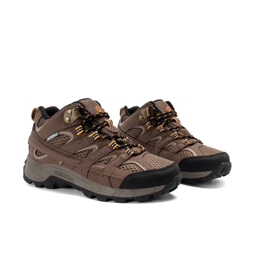 Kids Waterproof Hiking Boots - Merrell Moab 2 Mid WTRPF 5 Big Kid Earth