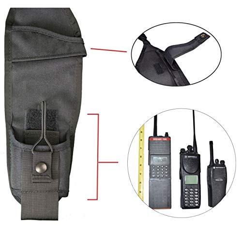 Double Radio Holster with Adjustable Shoulder Harness for Two-Way Radios