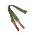 Vintage Canvas Rifle Sling with Genuine Leather Connectors Adjustable Strap