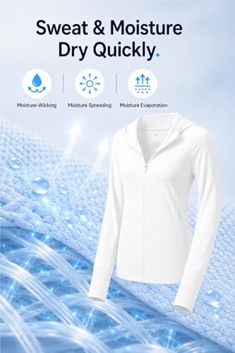 Women’s UPF 50+ Sun Protection Jacket with Adjustable Waist & Hood - Lightweight UV Outdoor Wear