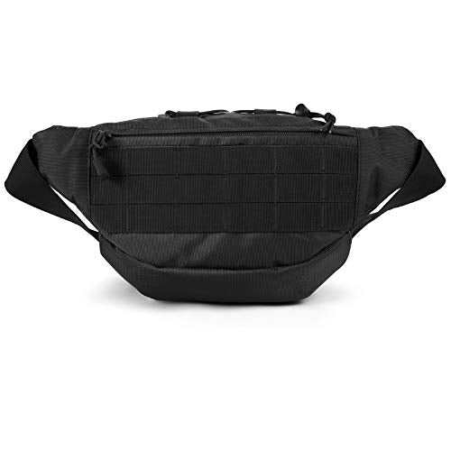 Tactical Fanny Pack with 4 Zipper Pockets - Military Waist Bag for Outdoor Hiking & Fishing