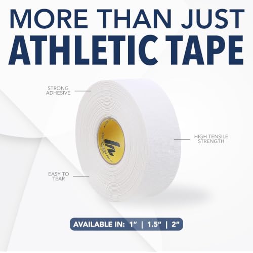 Howies Athletic Tape 1 Inch Zinc Oxide White Sports Tape - Bulk 48 Pack