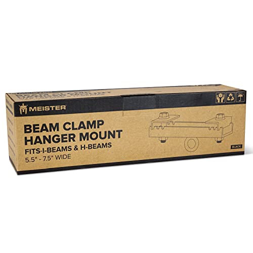 Heavy-Duty Beam Clamp Hanger for Heavy Bags & Overhead Fitness Equipment - Adjustable 5.5-7.5 inch Flange Width