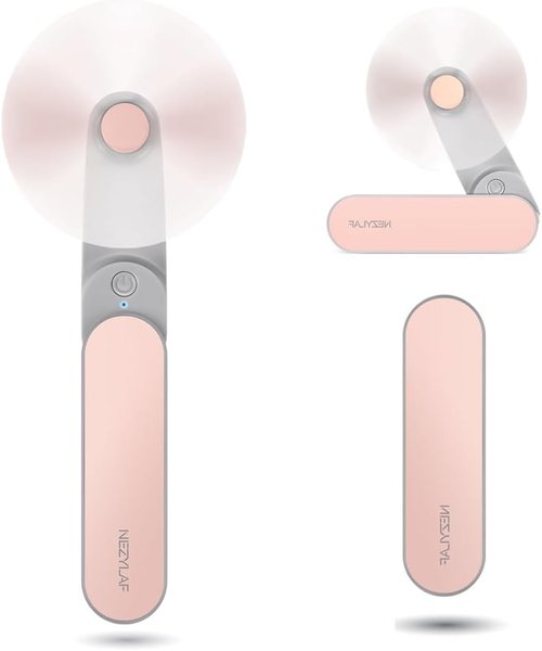 Nezylaf Portable Mini Handheld Fan - Rechargeable Personal Fan for 9-15 Hours | Ideal for Travel & Beach