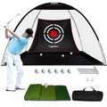 Gagalileo 10x7FT Backyard Golf Practice Net with Velvet Target & Complete Training Set – White, Model Variation