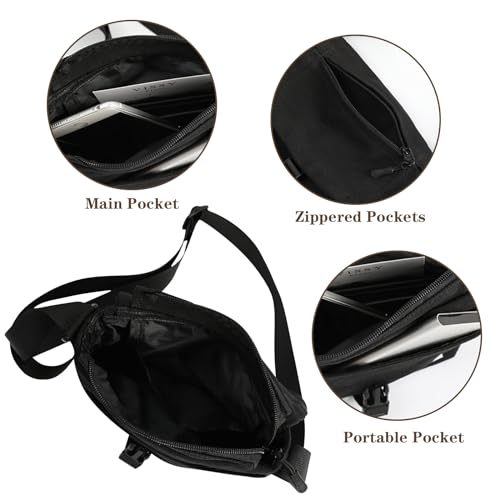 Small Crossbody Bag for Men Women - Canvas Messenger Shoulder Bag Travel Purse
