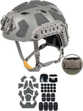 FMATAL GEAR SF Right Angle Helmet with Vent Holes - Medium-Large, Sandblast Finish, Lightweight for Cosplay & Airsoft
