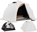 OutdoorMaster 2 Person Pop Up Camping Tent - White, 3-Season Waterproof Shelter
