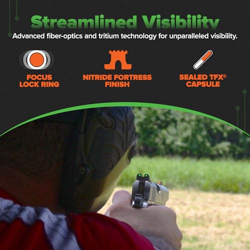 Low Set Handgun Sight - Truglo TFX PRO Night & Fiber Optic Sight