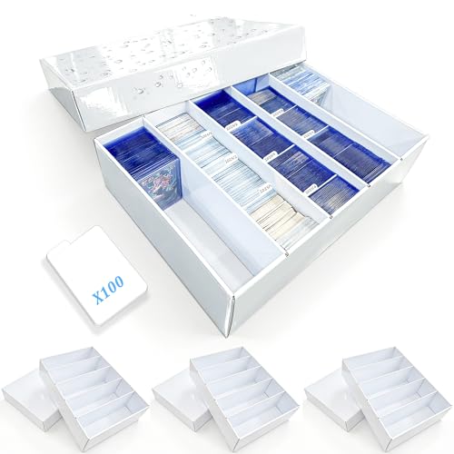 5 Row Trading Card Storage Box for 5000+ Cards - 4 Pack - Variation of 5 ROW-4 PACK