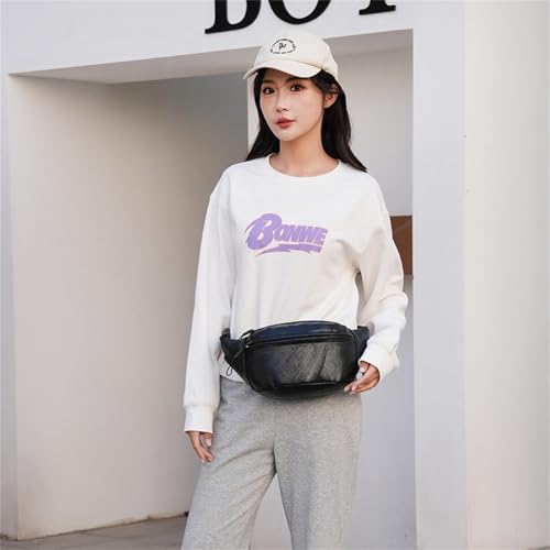 Lightweight PU Leather Fanny Packs Purse, Trendy Women Versatile Crossbody Shoulder Bags with Coin Zip Pocket for Party Festival Outdoor Traveling Beach