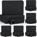 Black Yoga Blocks and Strap Set - 12 EVA Foam Blocks 6 Adjustable 8ft Straps