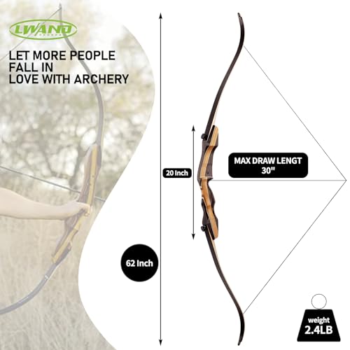 LWANO Takedown Recurve Bow 62 Inch - 50 Lb Right Hand