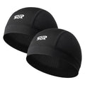 Breathable Skull Cap Mesh Helmet Liner for Men Women - Black+Black