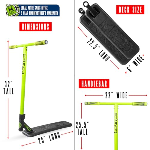 Madd Gear Pro Trick Bounce Trampoline Scooter - Green | Kids, Teens & Adults