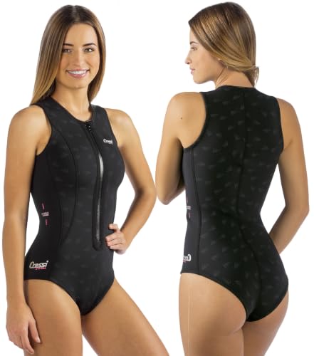 Cressi Short Neoprene Wetsuit for Swimming & Snorkeling - Medium Black