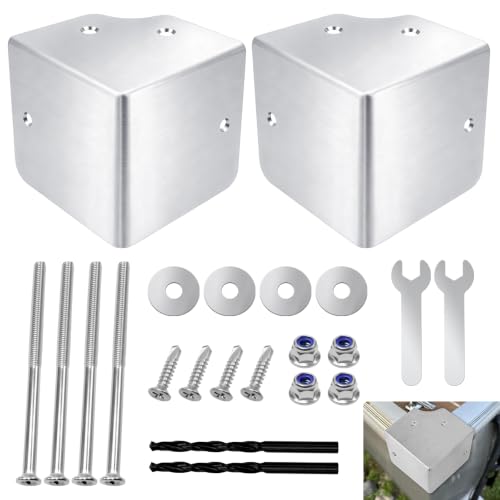 Right Angle Pontoon Deck Corner Cap Kit for 90 Degree Watercraft - 2 Pack