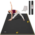 CAMBIVO Extra Long Wide Yoga Mat 72x48 Inches Thick PVC Non-Slip Workout Mat