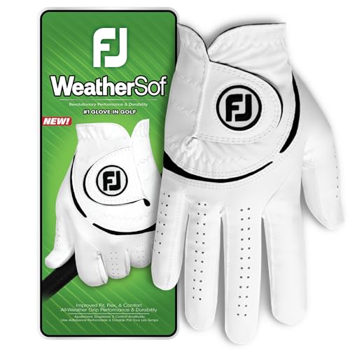 Men's Golf Glove WeatherSof White X-Large 2023 Performance Grip