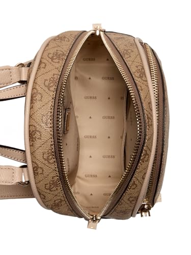 Manhattan II Backpack - One Size Latte Logo with Gold Hardware